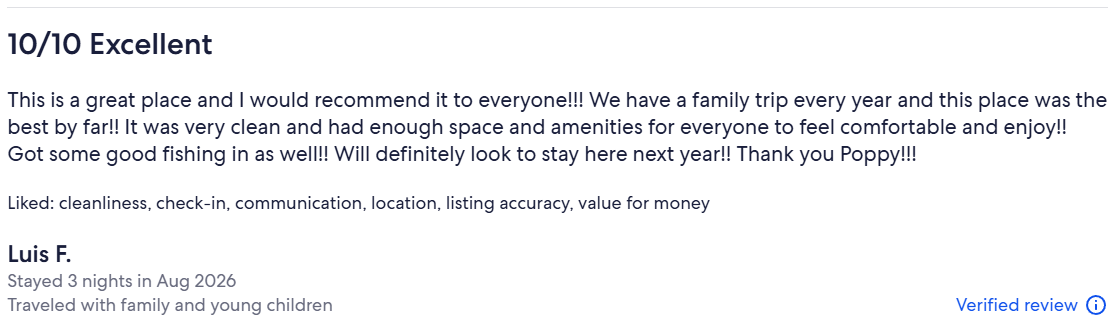 Newest VRBO Review 1